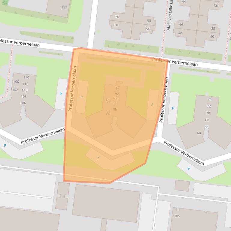 Kaart van postcodegebied 5037AJ.