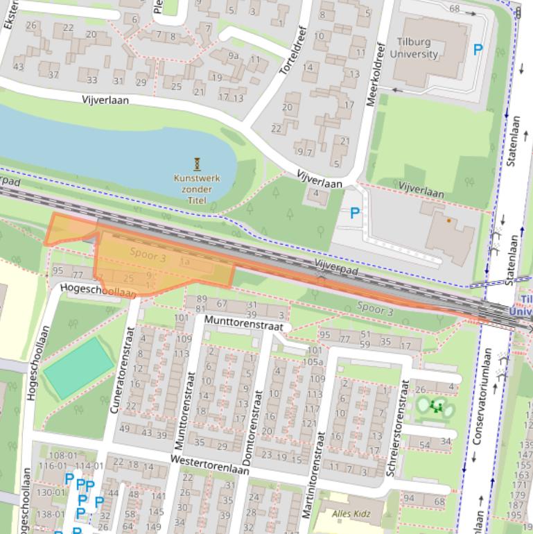 Kaart van postcodegebied 5037BE.
