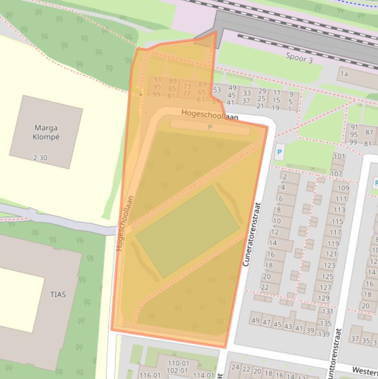 Kaart van postcodegebied 5037BG.