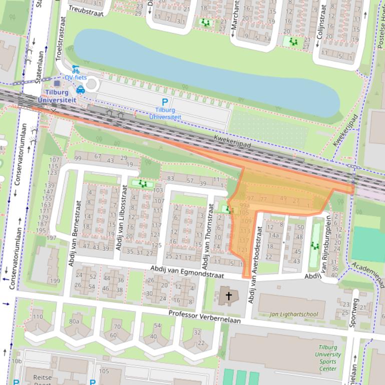 Kaart van postcodegebied 5037CA.