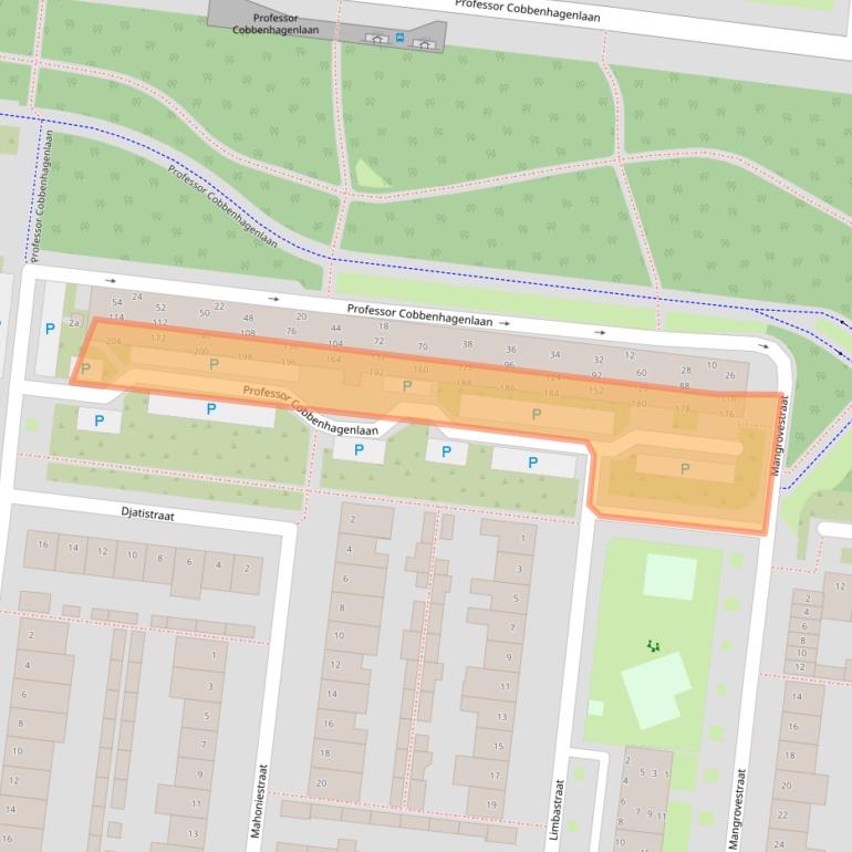 Kaart van postcodegebied 5037DD.