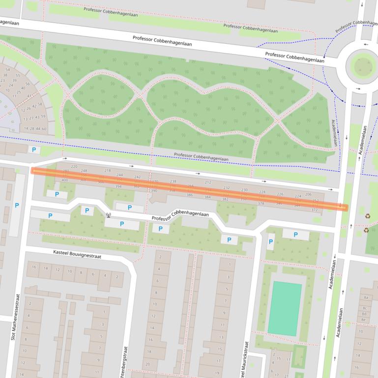 Kaart van postcodegebied 5037DG.