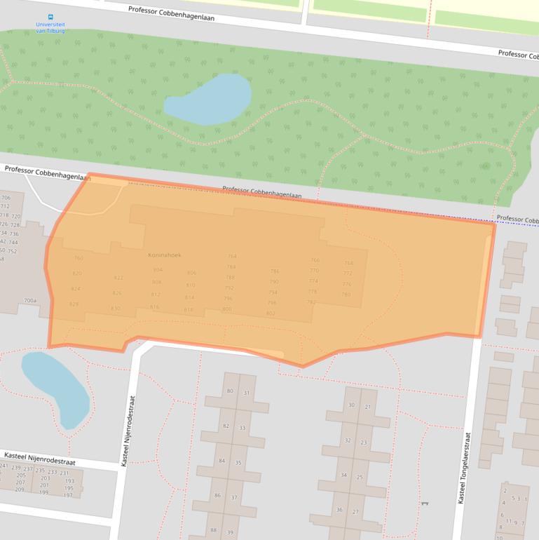 Kaart van postcodegebied 5037DX.
