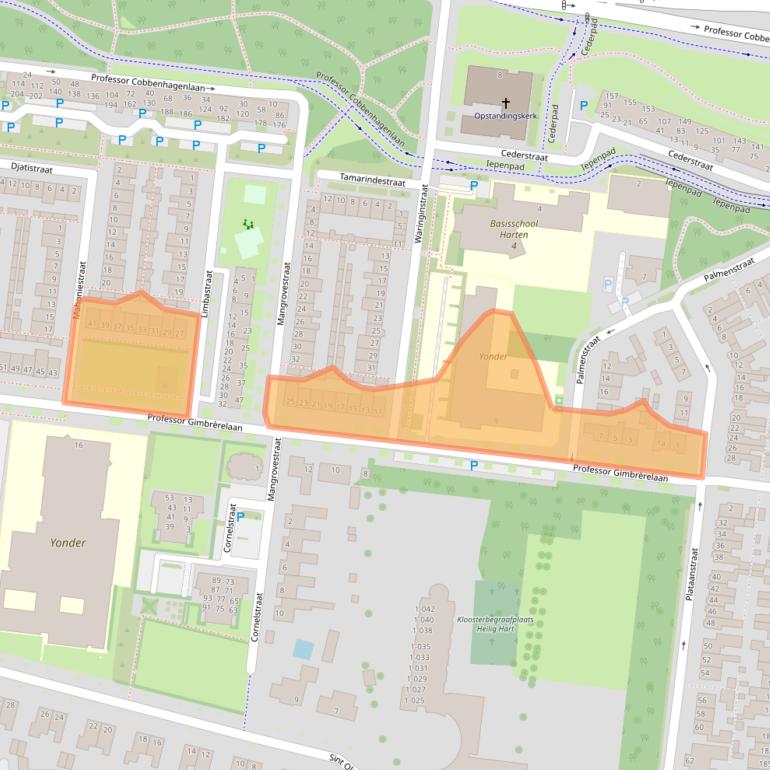 Kaart van postcodegebied 5037EE.