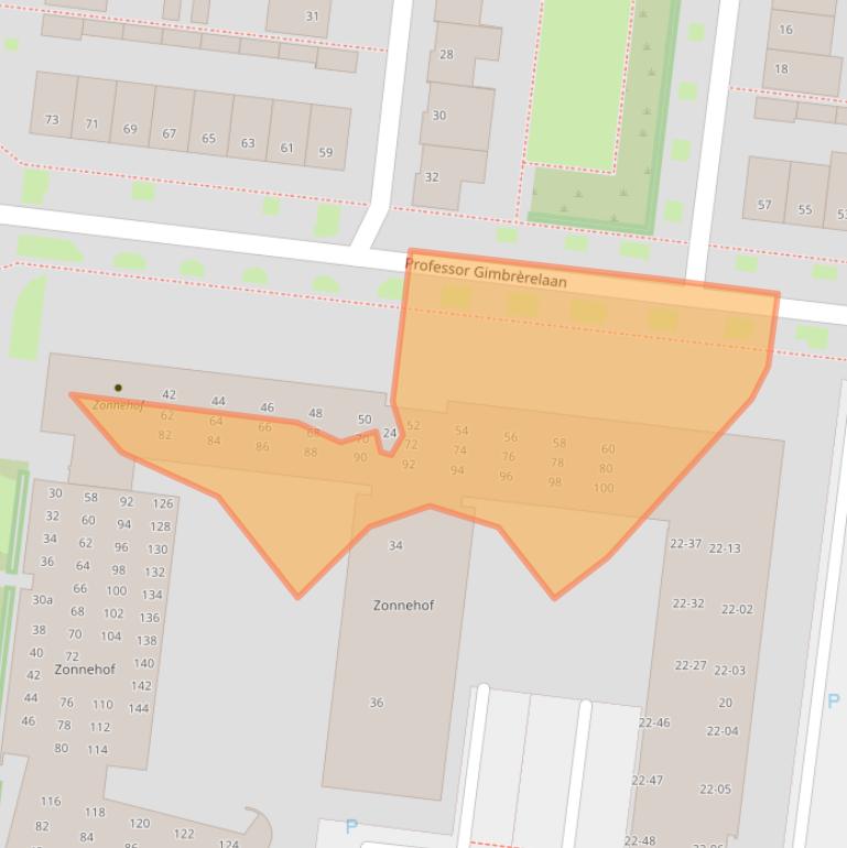 Kaart van postcodegebied 5037EM.