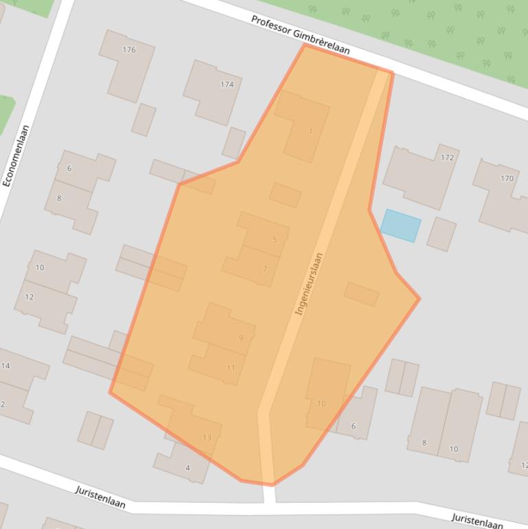 Kaart van postcodegebied 5037GK.