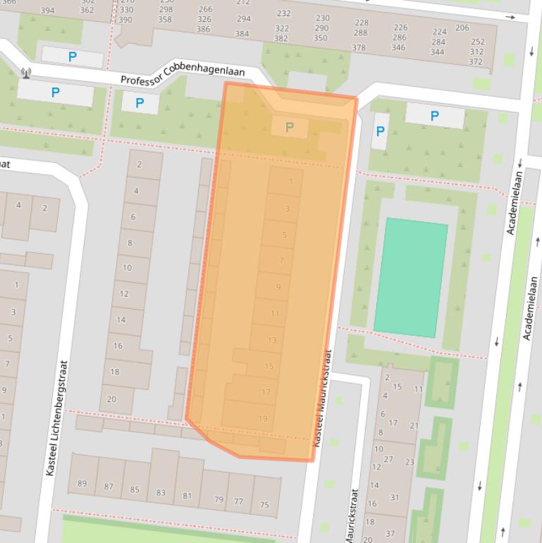 Kaart van postcodegebied 5037HA.