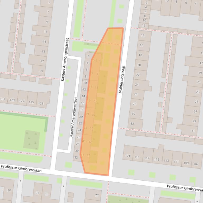 Kaart van postcodegebied 5037HJ.