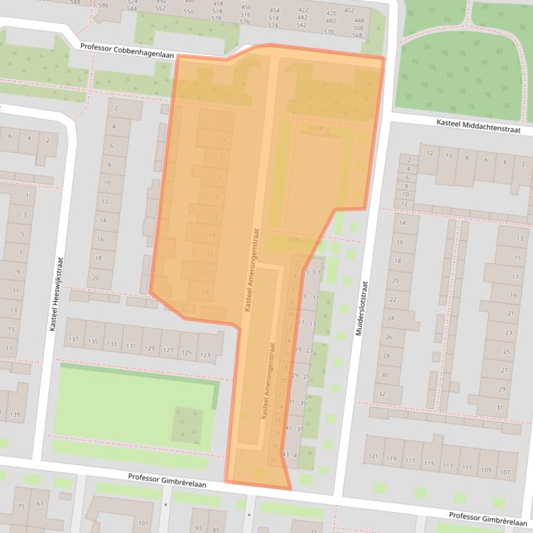 Kaart van postcodegebied 5037HL.