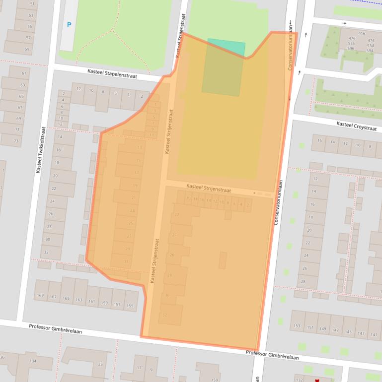 Kaart van postcodegebied 5037HP.