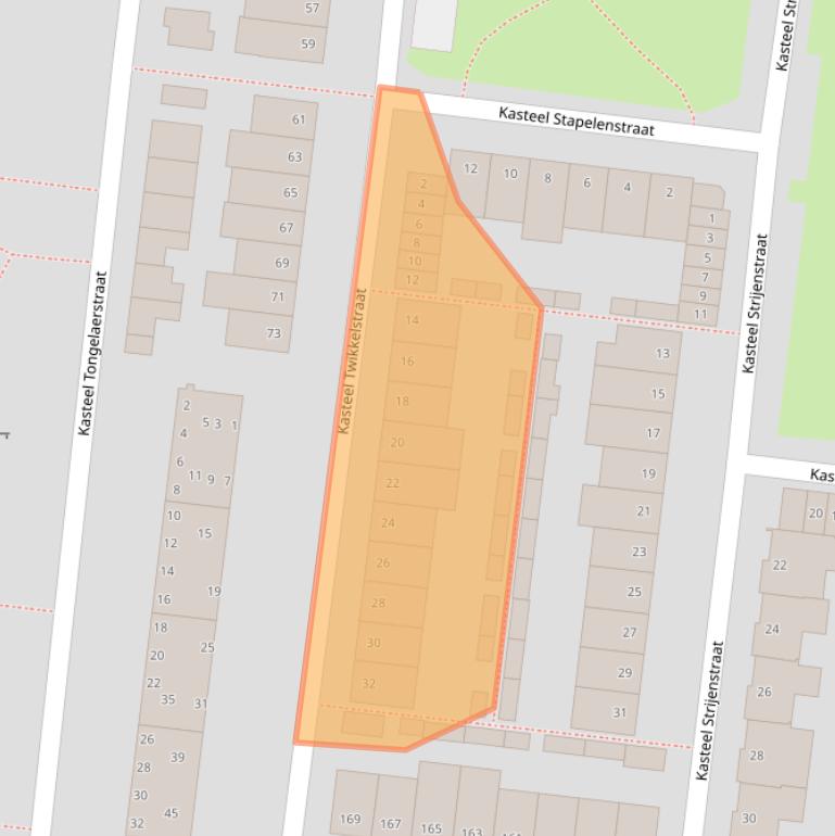 Kaart van postcodegebied 5037HT.