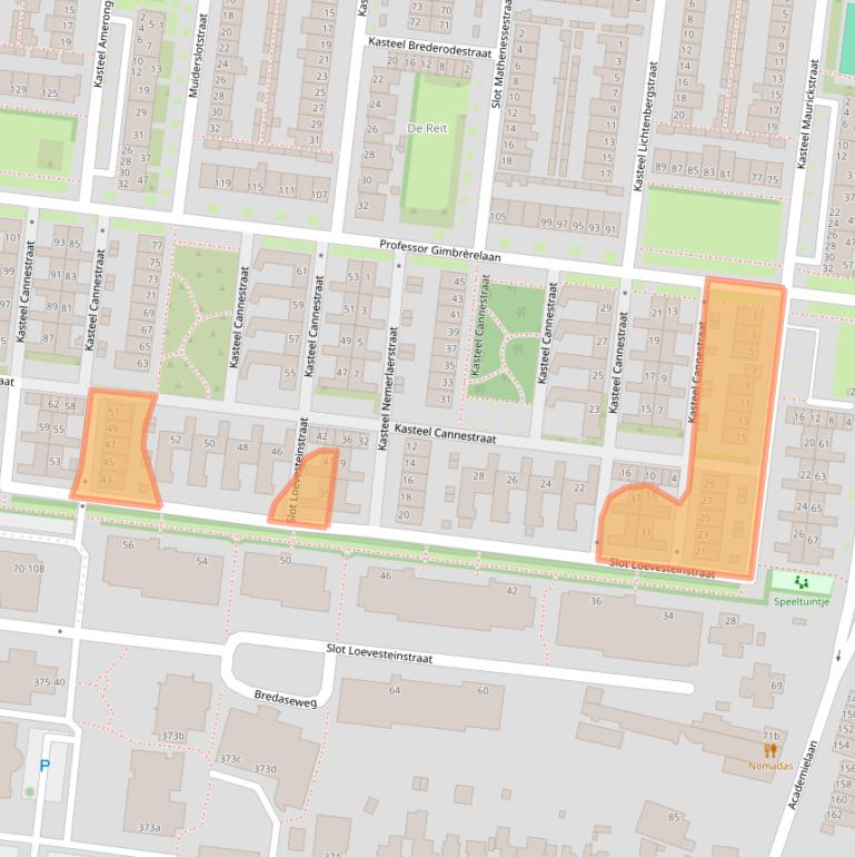Kaart van postcodegebied 5037HV.