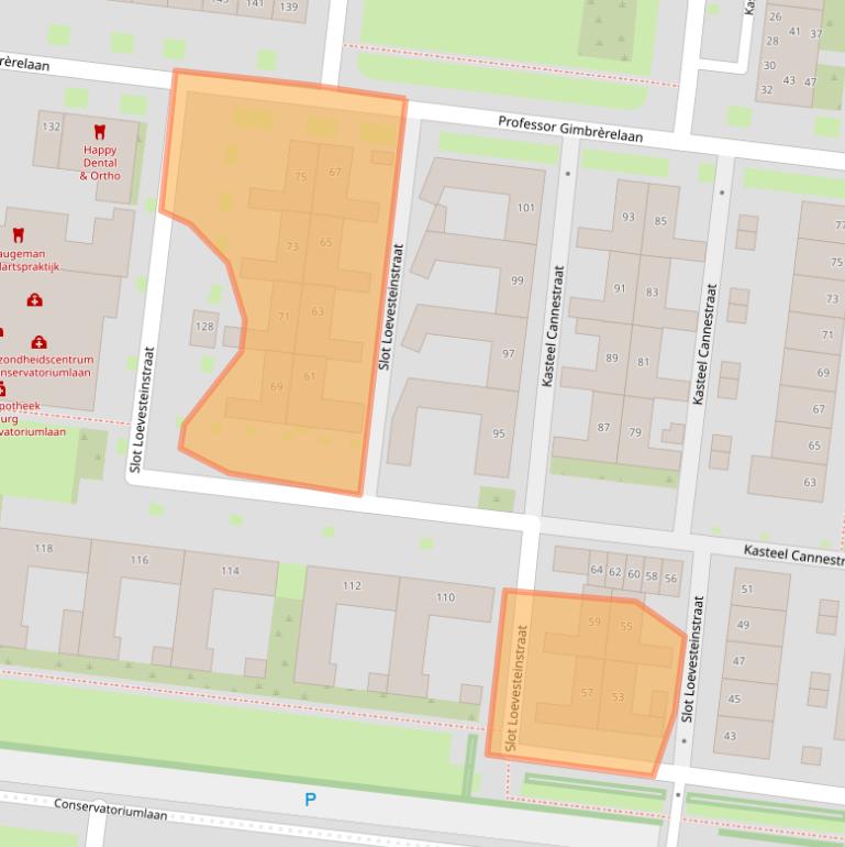 Kaart van postcodegebied 5037HW.