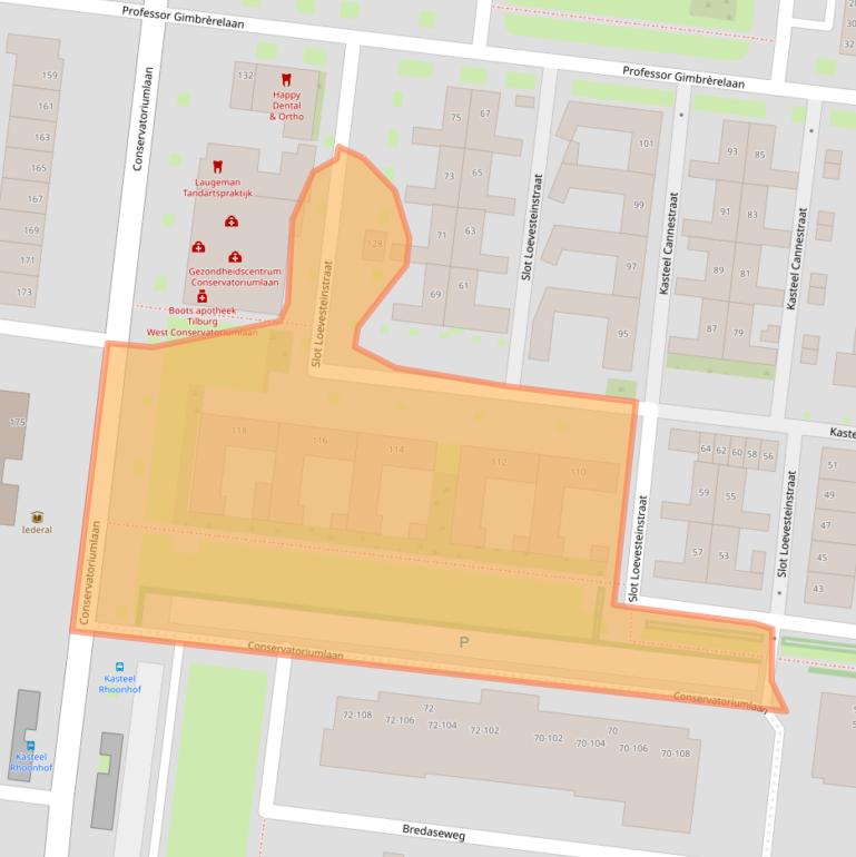 Kaart van postcodegebied 5037HZ.