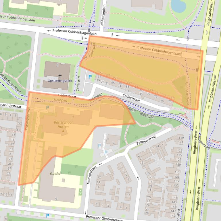 Kaart van postcodegebied 5037JD.