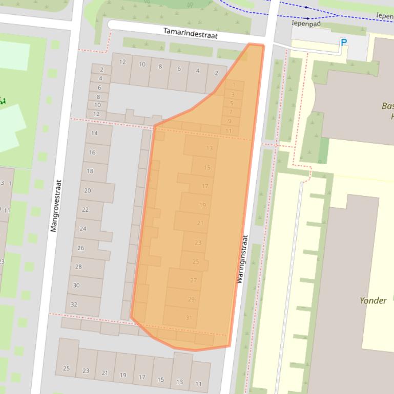 Kaart van postcodegebied 5037JG.