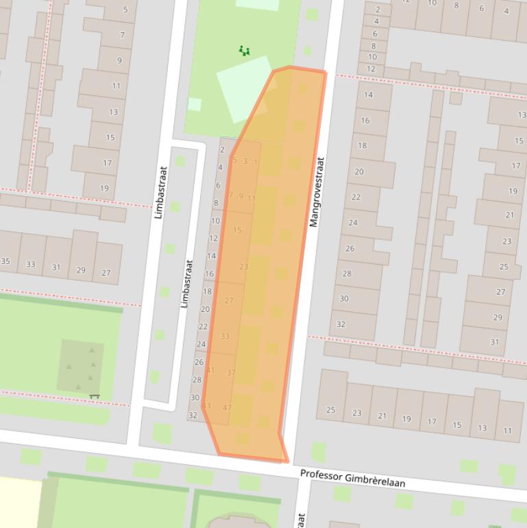 Kaart van postcodegebied 5037JH.