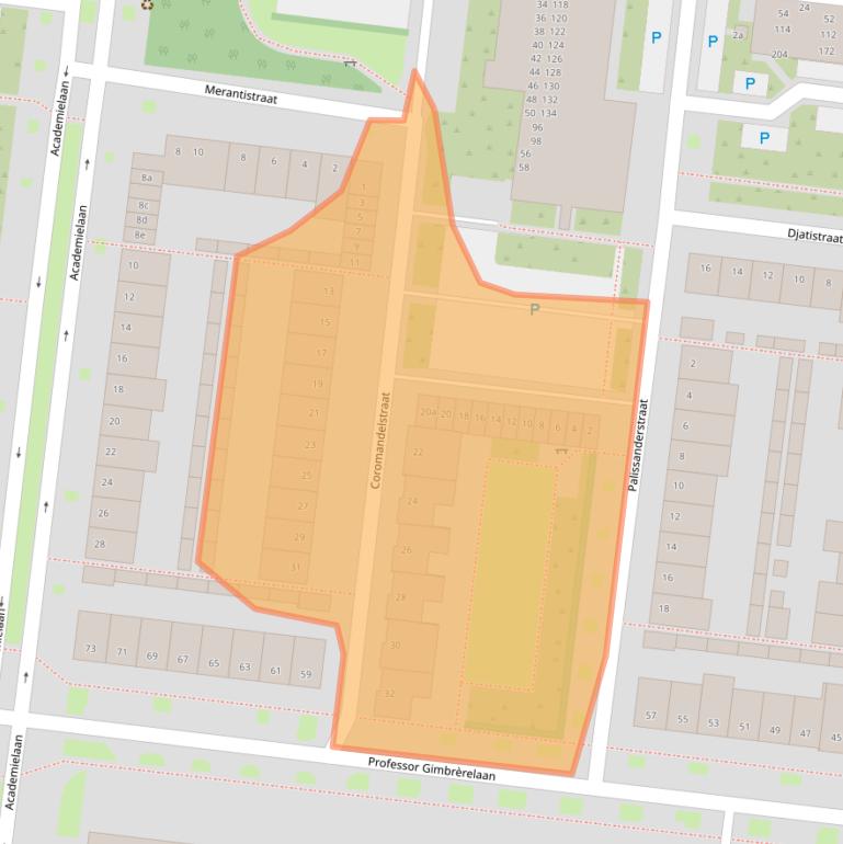 Kaart van postcodegebied 5037JP.
