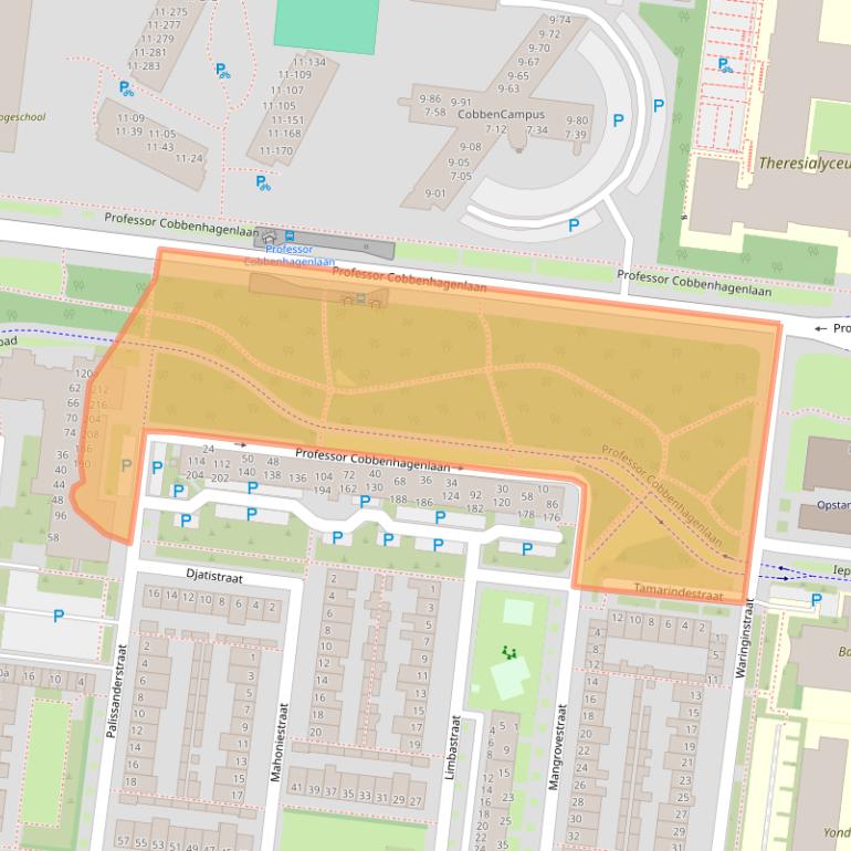 Kaart van postcodegebied 5037JW.