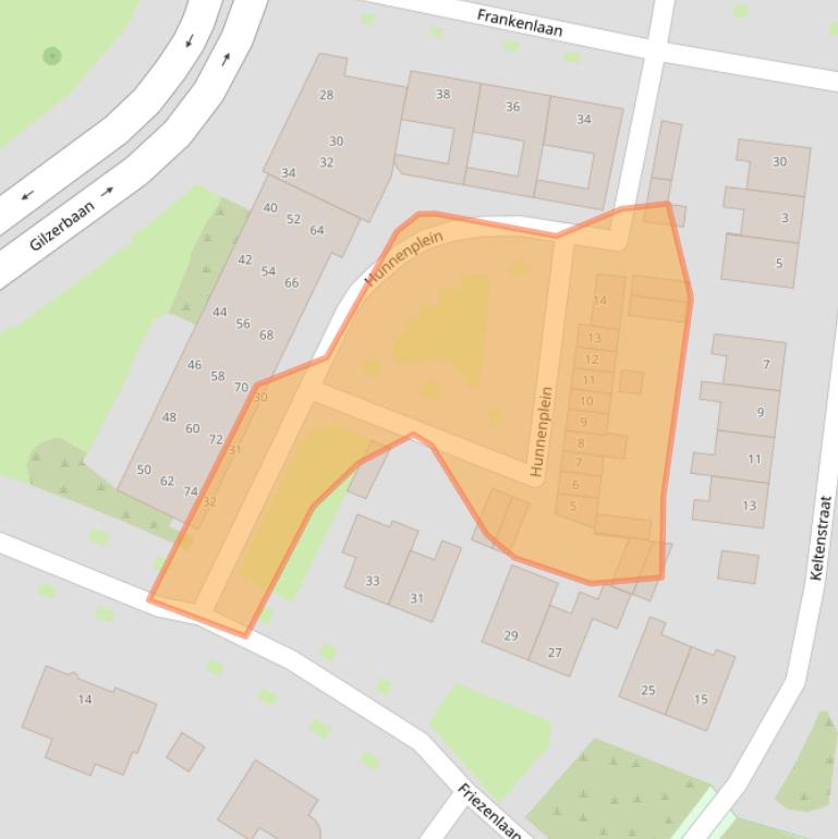 Kaart van postcodegebied 5037KK.