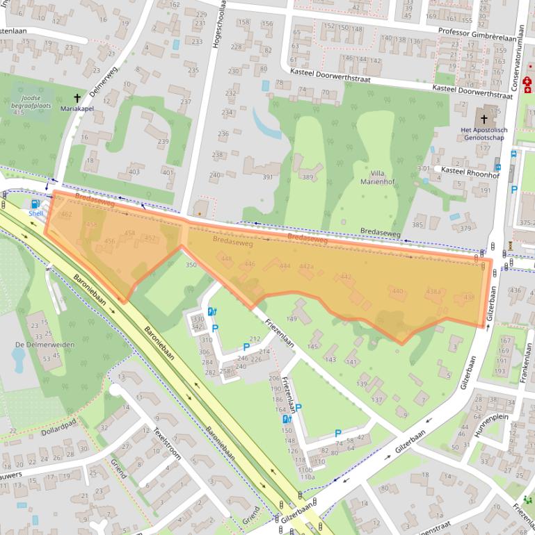 Kaart van postcodegebied 5037LJ.
