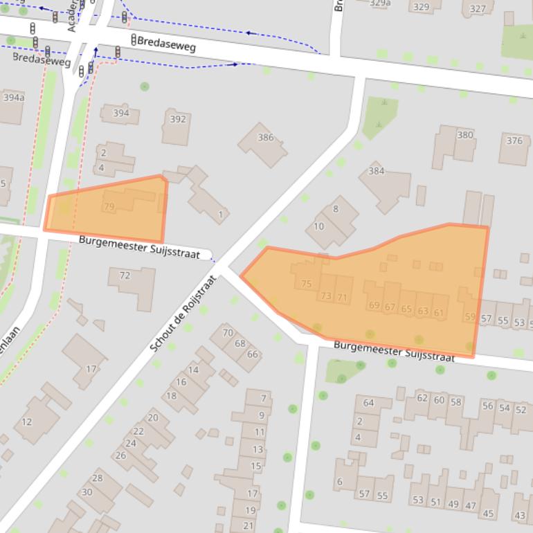 Kaart van postcodegebied 5037MC.