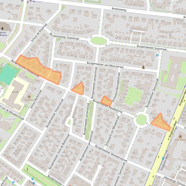 Kaart van postcodegebied 5037MG.