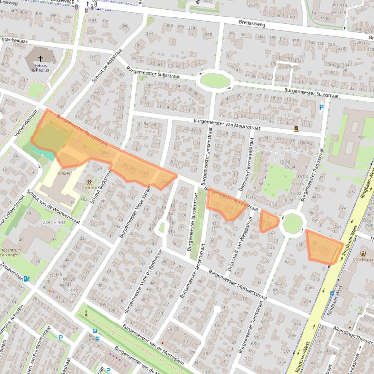 Kaart van postcodegebied 5037MH.