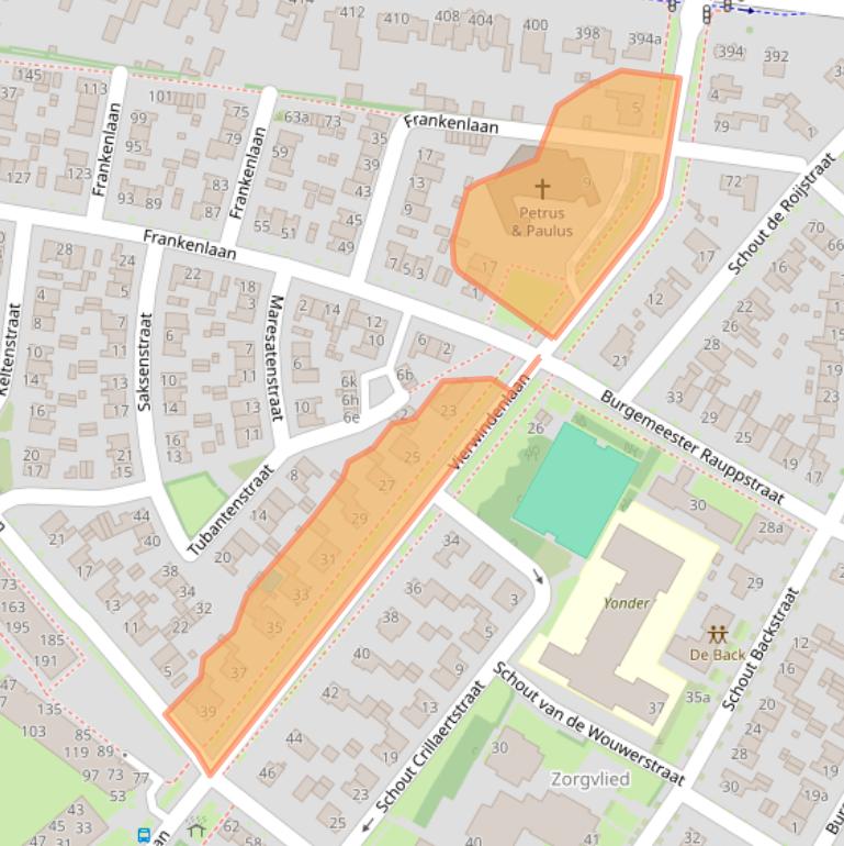 Kaart van postcodegebied 5037MN.
