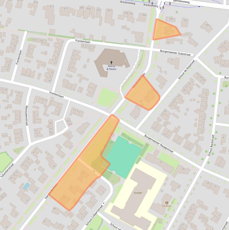Kaart van postcodegebied 5037MP.