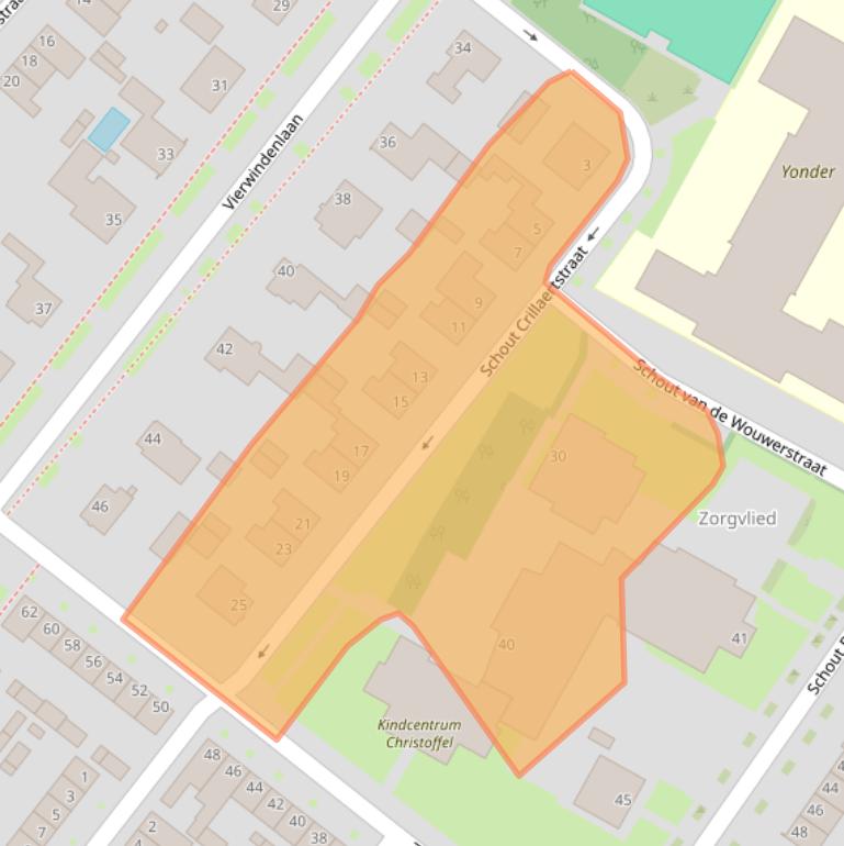 Kaart van postcodegebied 5037MS.