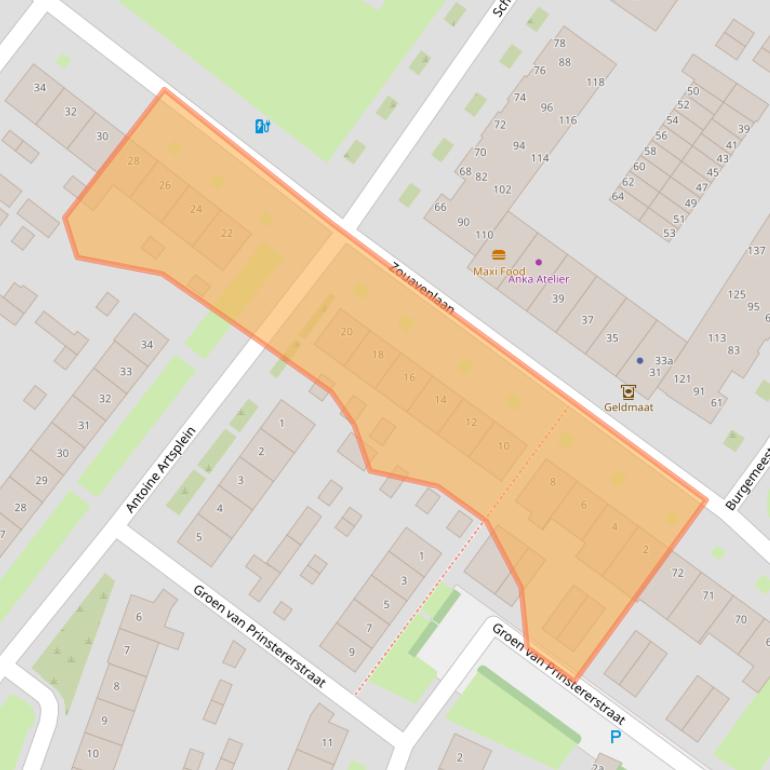 Kaart van postcodegebied 5037MV.