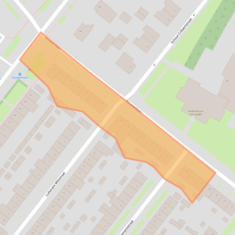 Kaart van postcodegebied 5037MX.