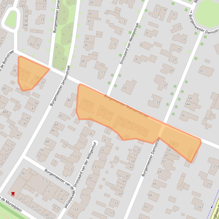 Kaart van postcodegebied 5037NM.