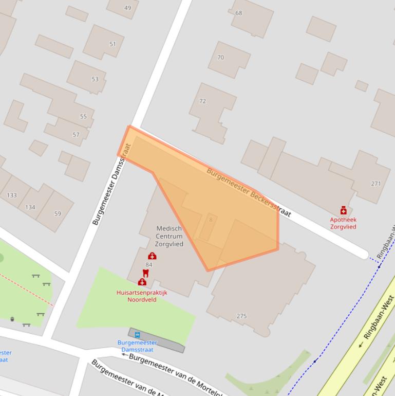 Kaart van postcodegebied 5037NN.