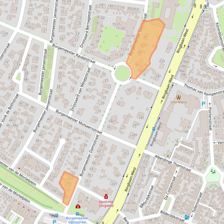 Kaart van postcodegebied 5037NR.