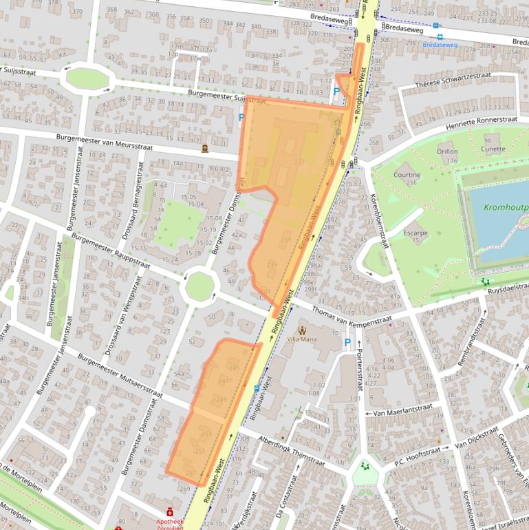 Kaart van postcodegebied 5037PC.