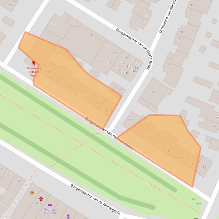 Kaart van postcodegebied 5037PM.