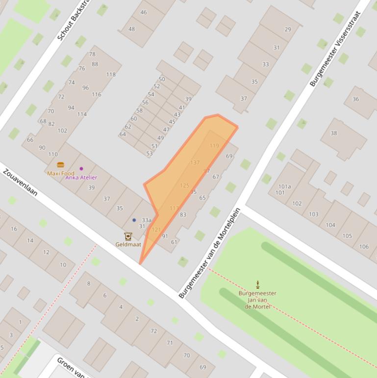 Kaart van postcodegebied 5037PW.