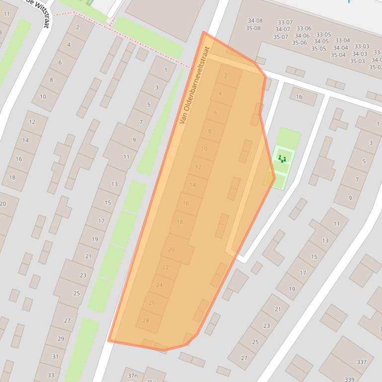Kaart van postcodegebied 5037RC.