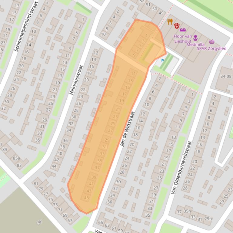 Kaart van postcodegebied 5037RD.