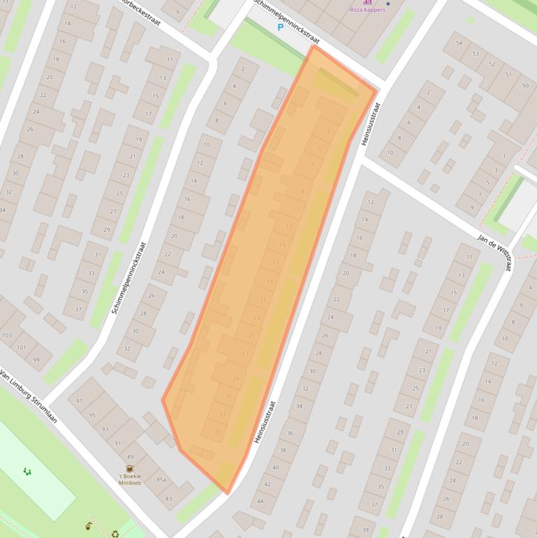 Kaart van postcodegebied 5037RG.