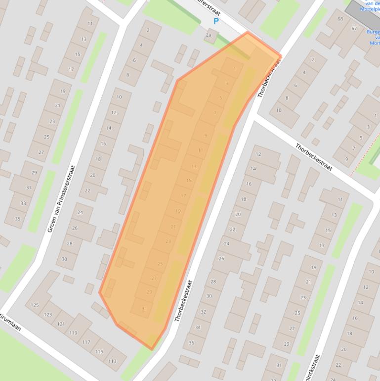 Kaart van postcodegebied 5037RL.