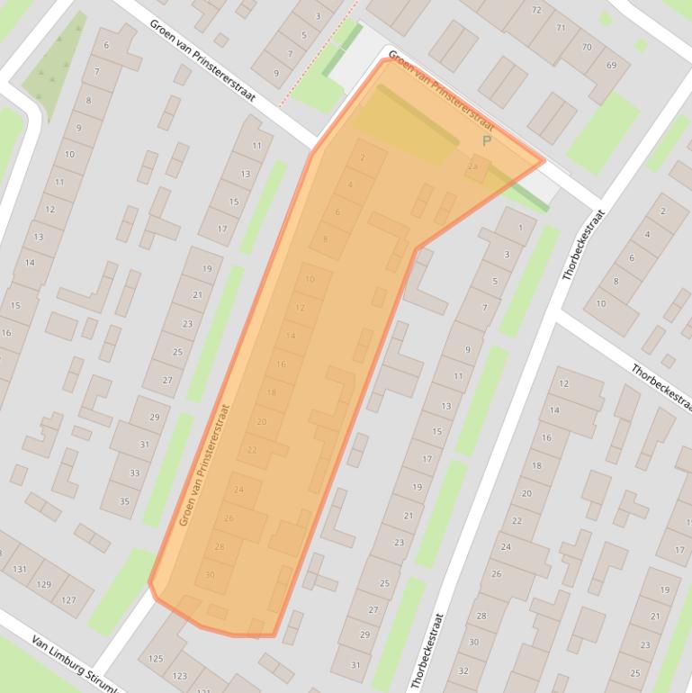 Kaart van postcodegebied 5037RP.