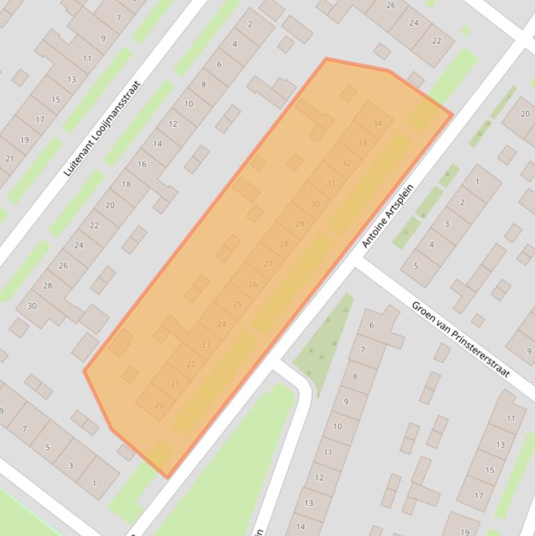 Kaart van postcodegebied 5037RS.