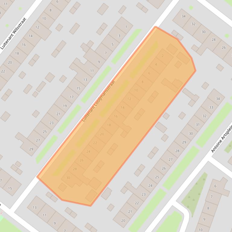 Kaart van postcodegebied 5037RV.