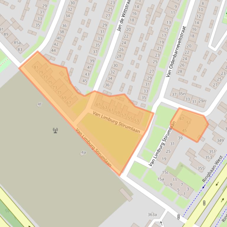 Kaart van postcodegebied 5037SG.