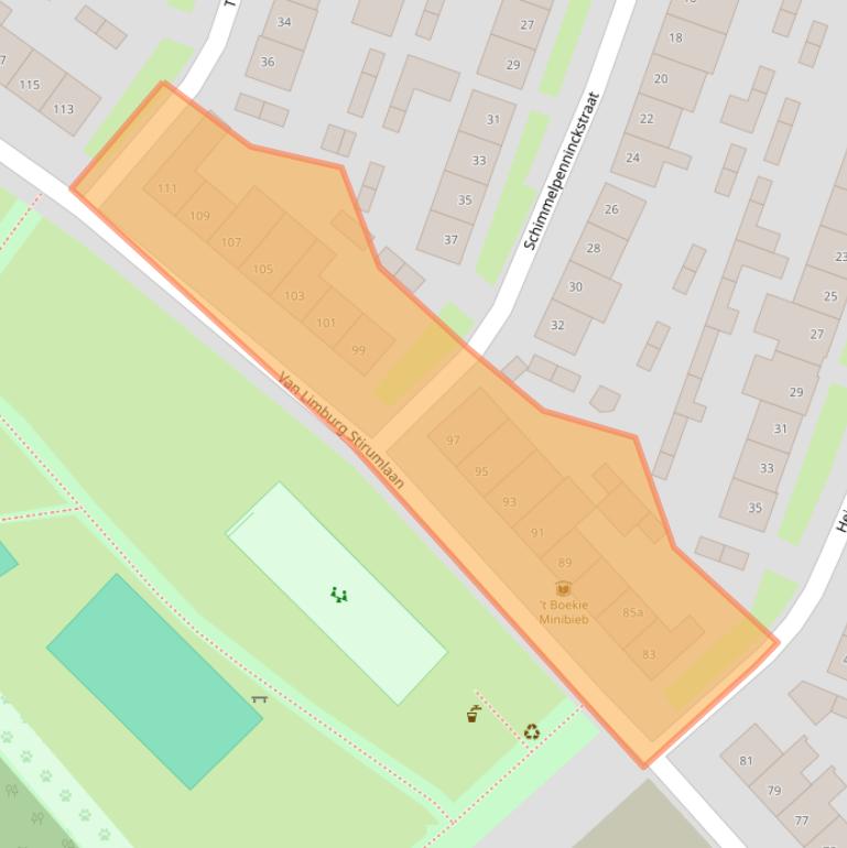 Kaart van postcodegebied 5037SH.