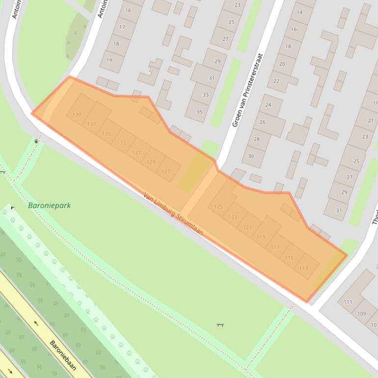 Kaart van postcodegebied 5037SJ.