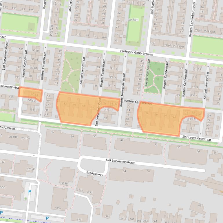 Kaart van postcodegebied 5037TC.